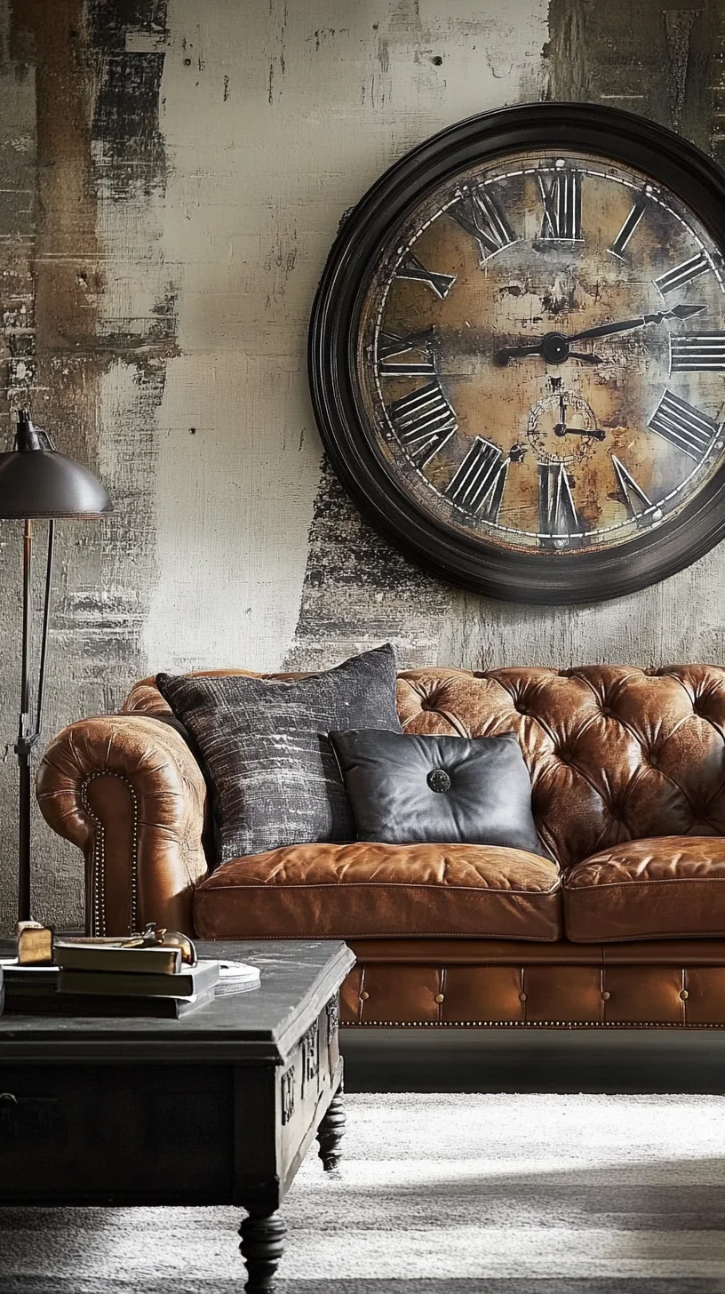 Rustic Elegance: The Timeless Charm of a Leather Chesterfield Living Room