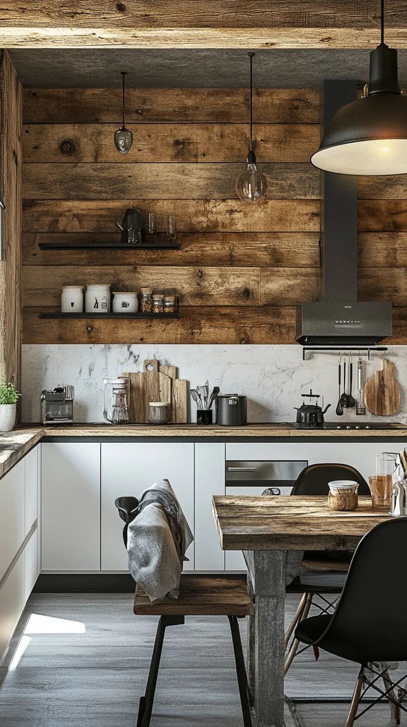 Rustic Elegance: Transform Your Kitchen with Warm Wood and Modern Minimalism