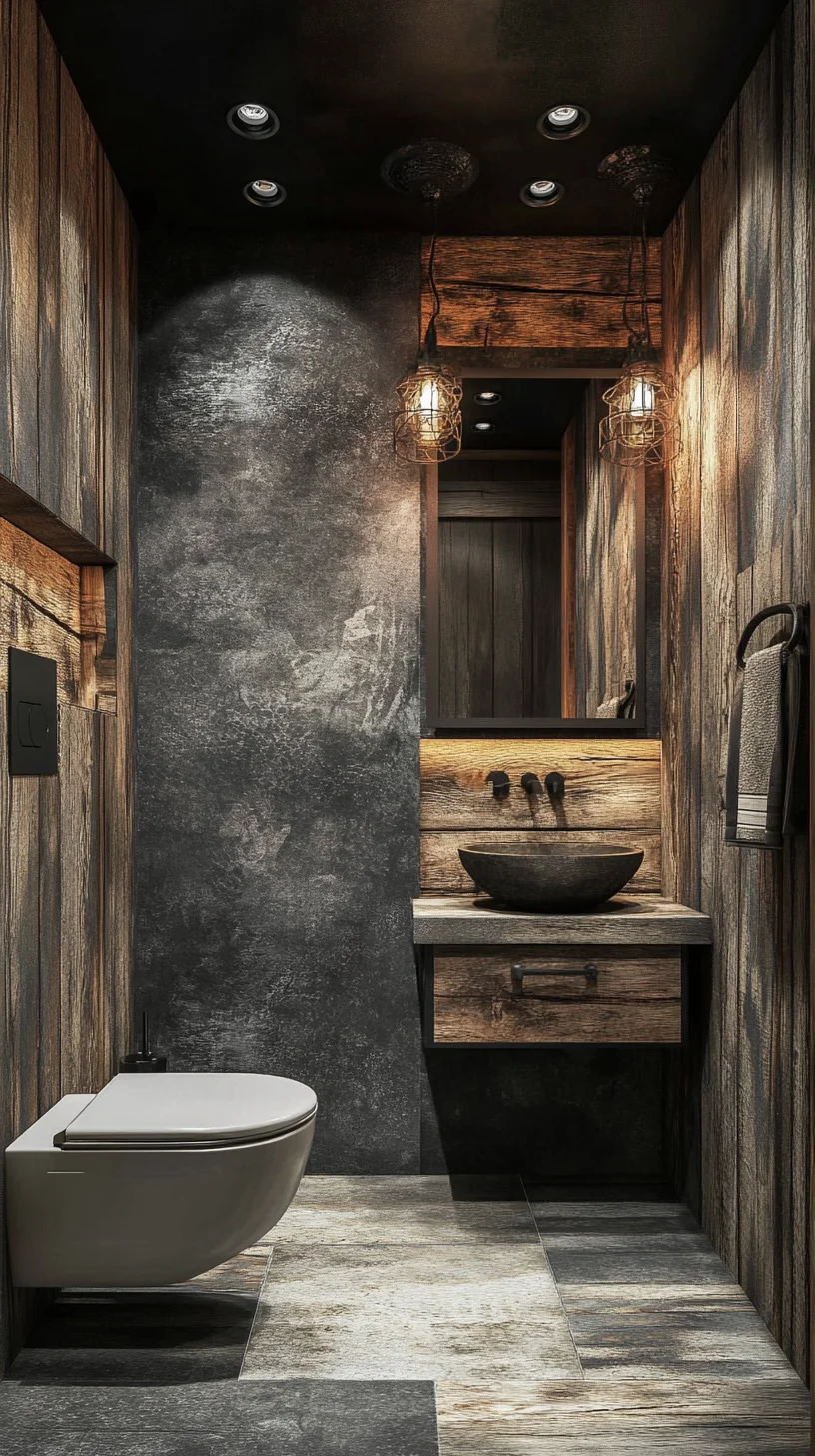 Rustic Elegance: Transform Your Space with a Stylish Wood and Stone Bathroom