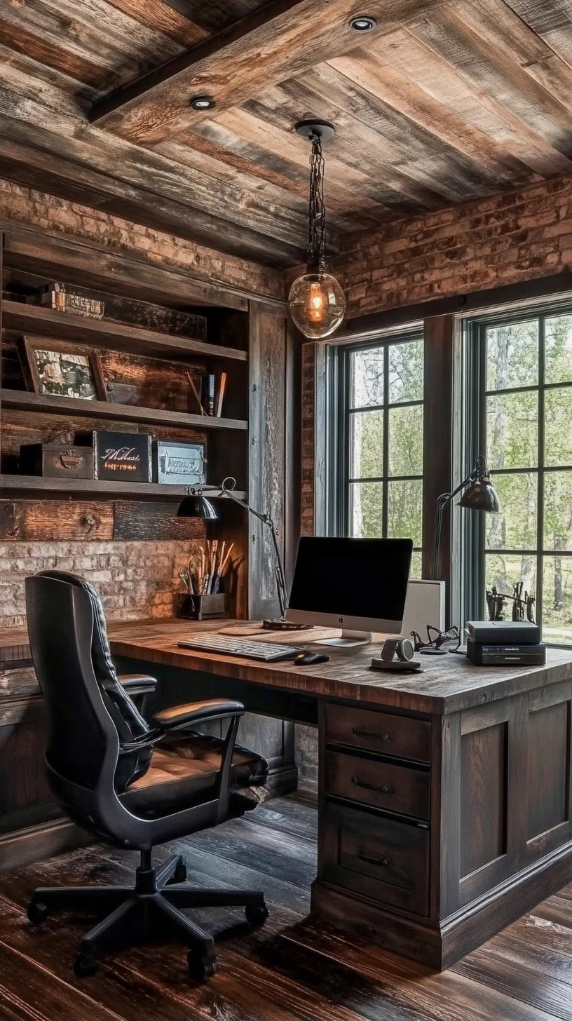 Rustic Elegance: Transform Your Workspace with Cozy Wood Accents