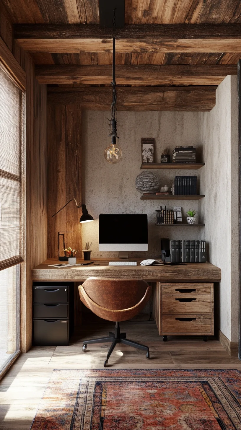 Rustic Elegance: Transform Your Workspace with Natural Charm