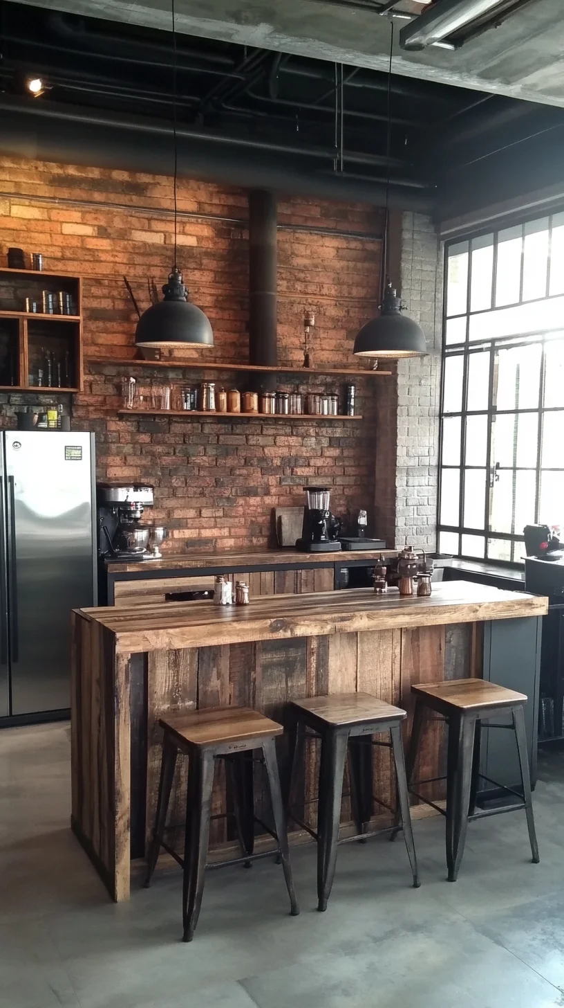 Rustic Industrial Kitchen: A Perfect Blend of Warmth and Modern Edge