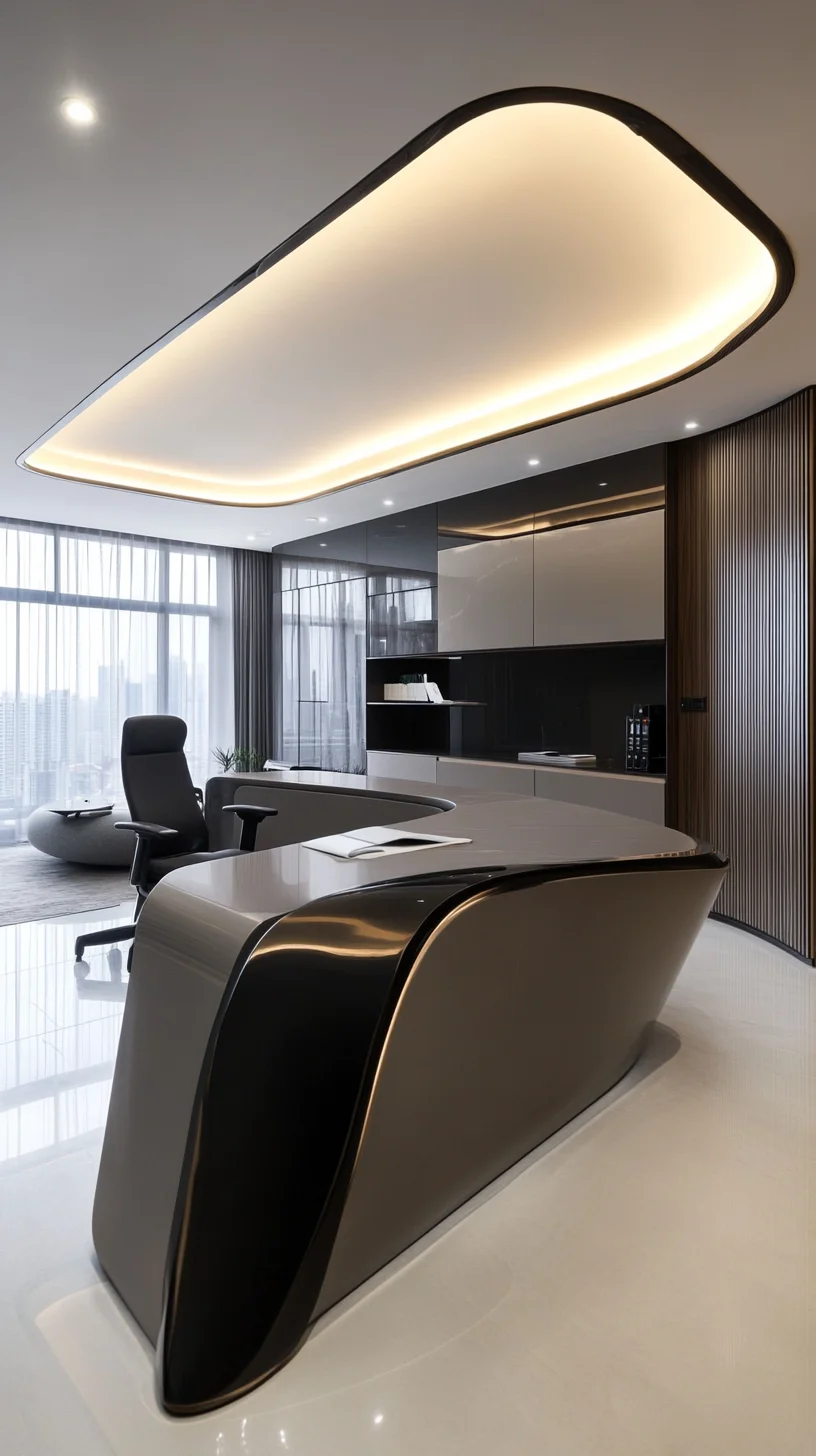 Sleek Modern Office Design: Where Functionality Meets Futuristic Elegance