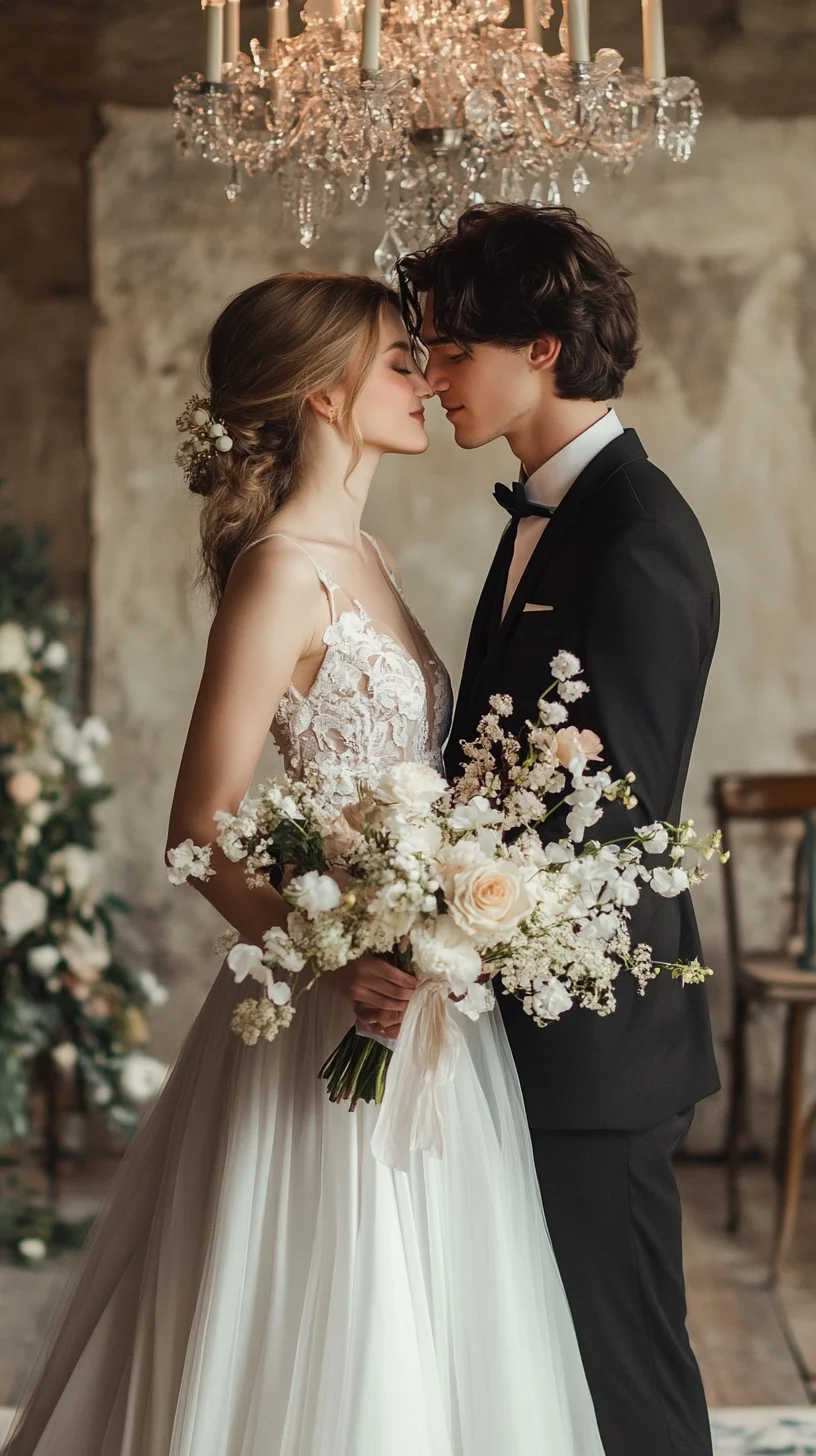 Timeless Elegance: Romantic Bridal Hairstyle with Floral Accents