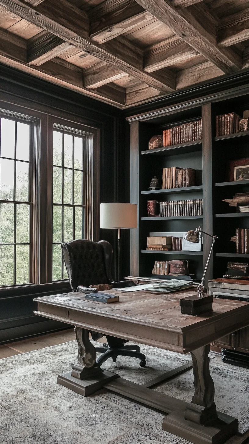 Timeless Elegance: Transform Your Workspace with Classic Dark Wood Aesthetics