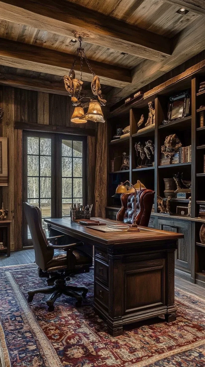 Timeless Rustic Elegance: Transform Your Workspace with Farmhouse Charm