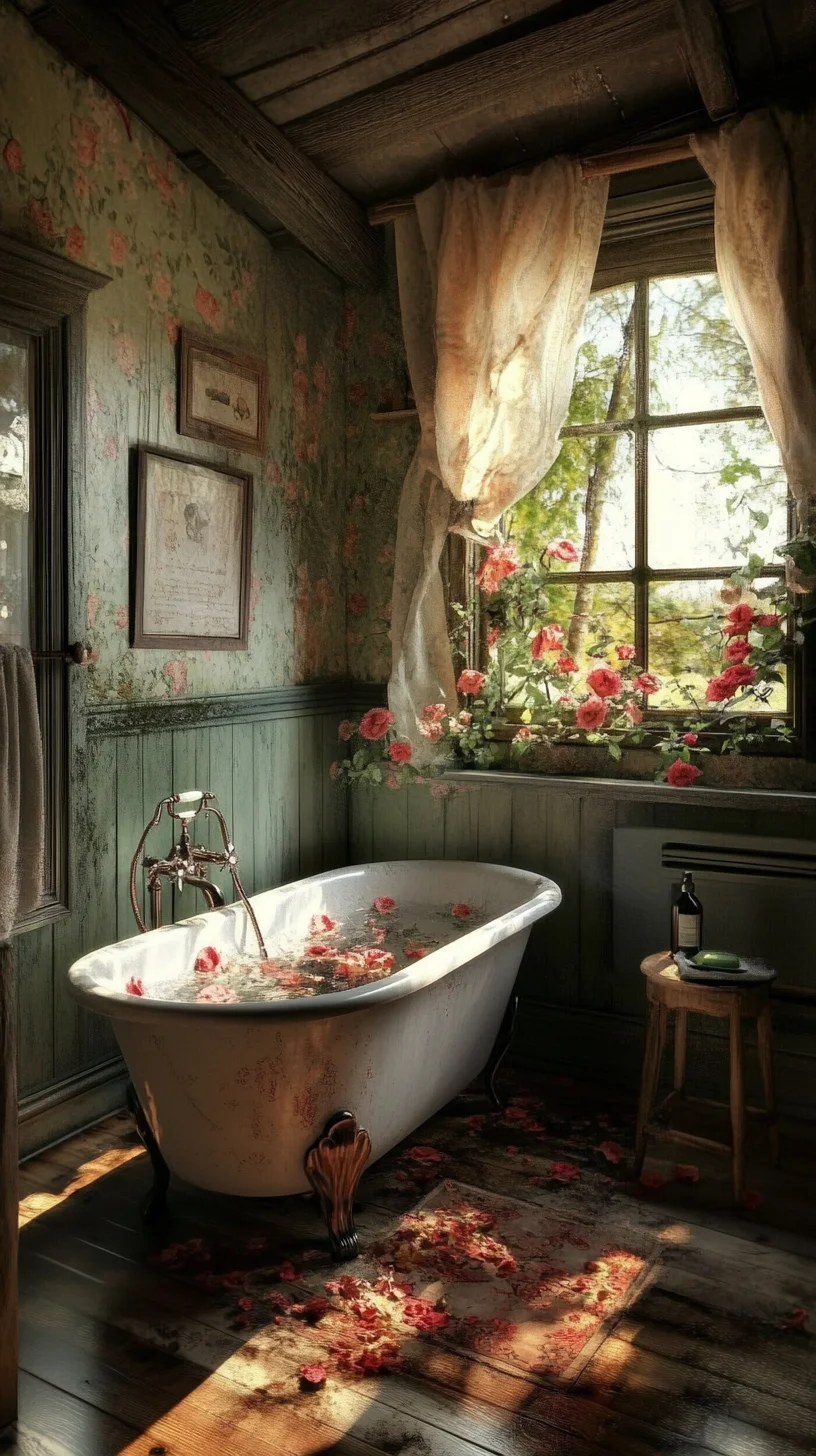 Transform Your Bathroom into a Floral Sanctuary with Vintage Charm