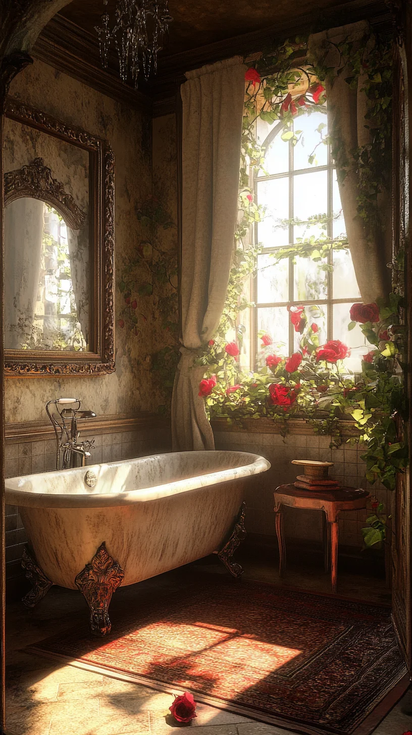 Transform Your Bathroom into a Romantic Oasis with Vintage Floral Accents