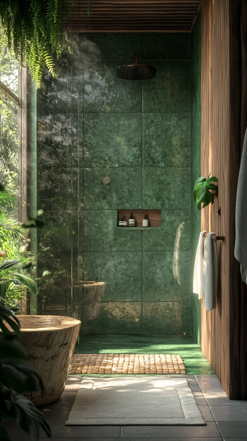 Transform Your Bathroom Oasis: Embrace Nature with Green Elegance