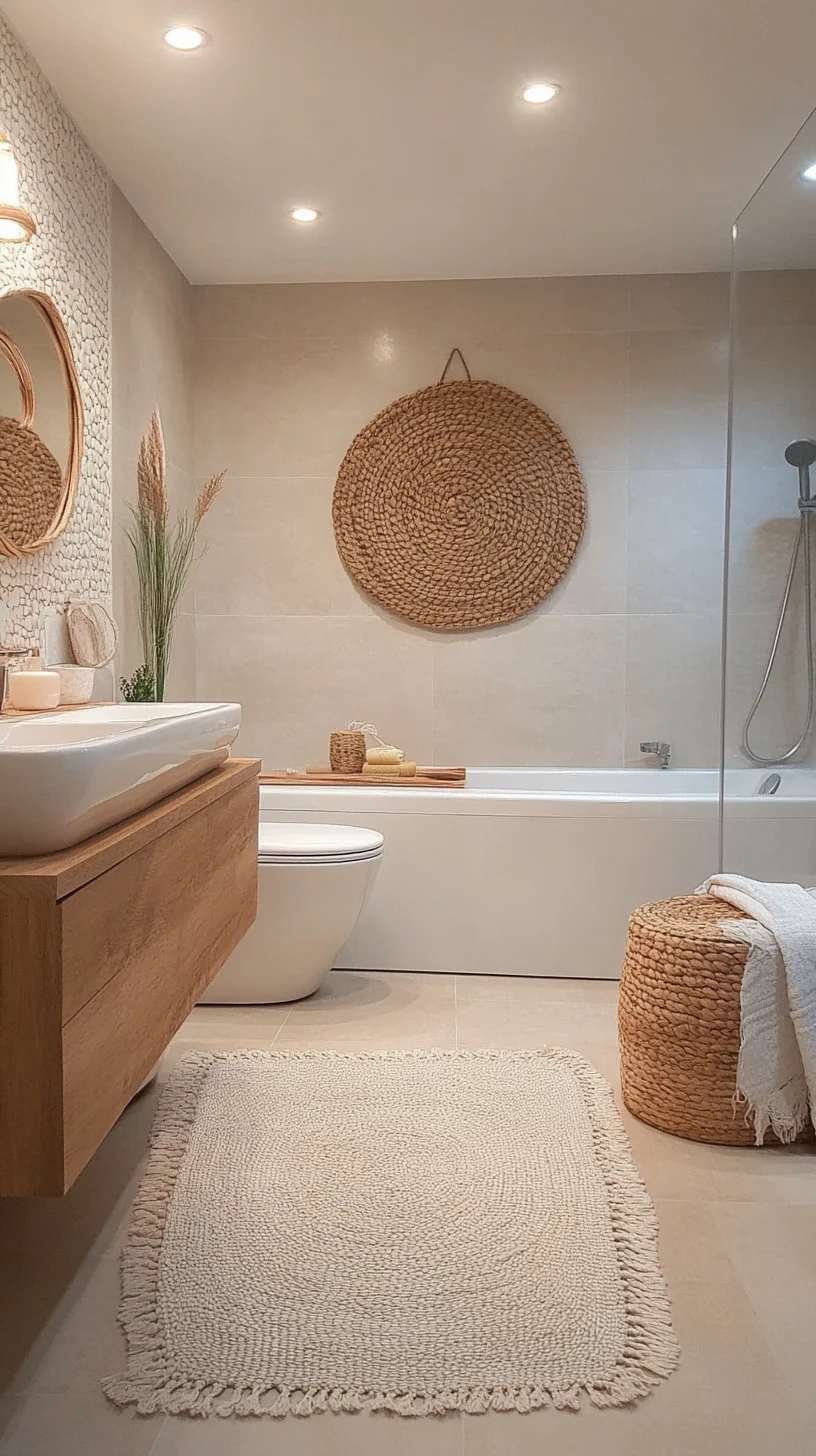 Transform Your Bathroom with Chic Boho Elements and Natural Textures