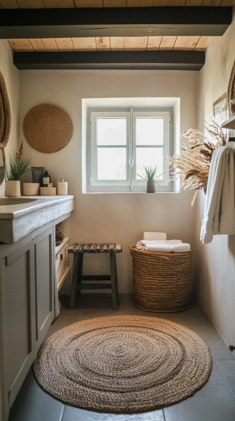 Transform Your Bathroom with Cozy, Natural Textures for a Spa-Like Retreat