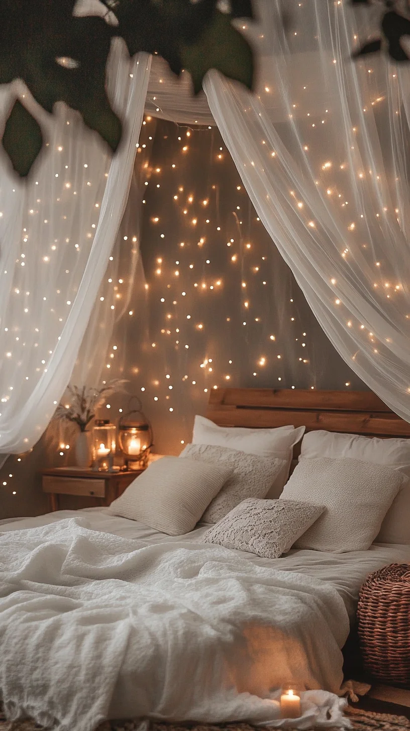 Transform Your Bedroom into a Cozy Retreat with Ethereal Fairy Light Décor