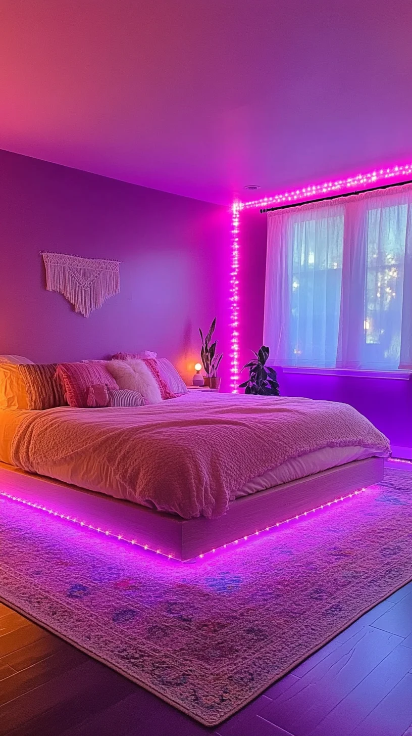 Transform Your Bedroom with Enchanting LED Lighting for a Cozy Oasis