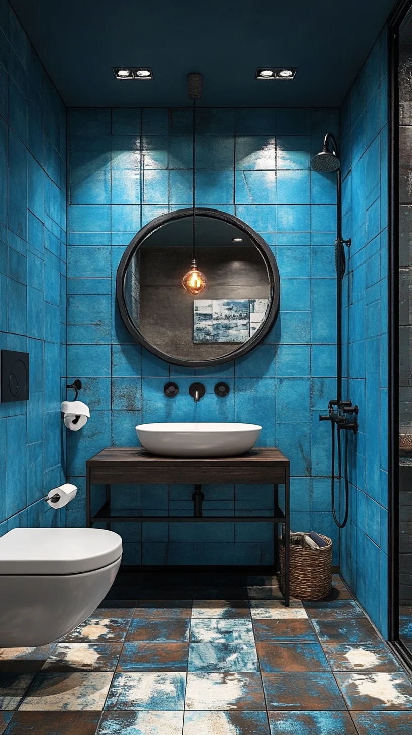 Transform Your Space with Bold Blue: A Stylish Bathroom Oasis