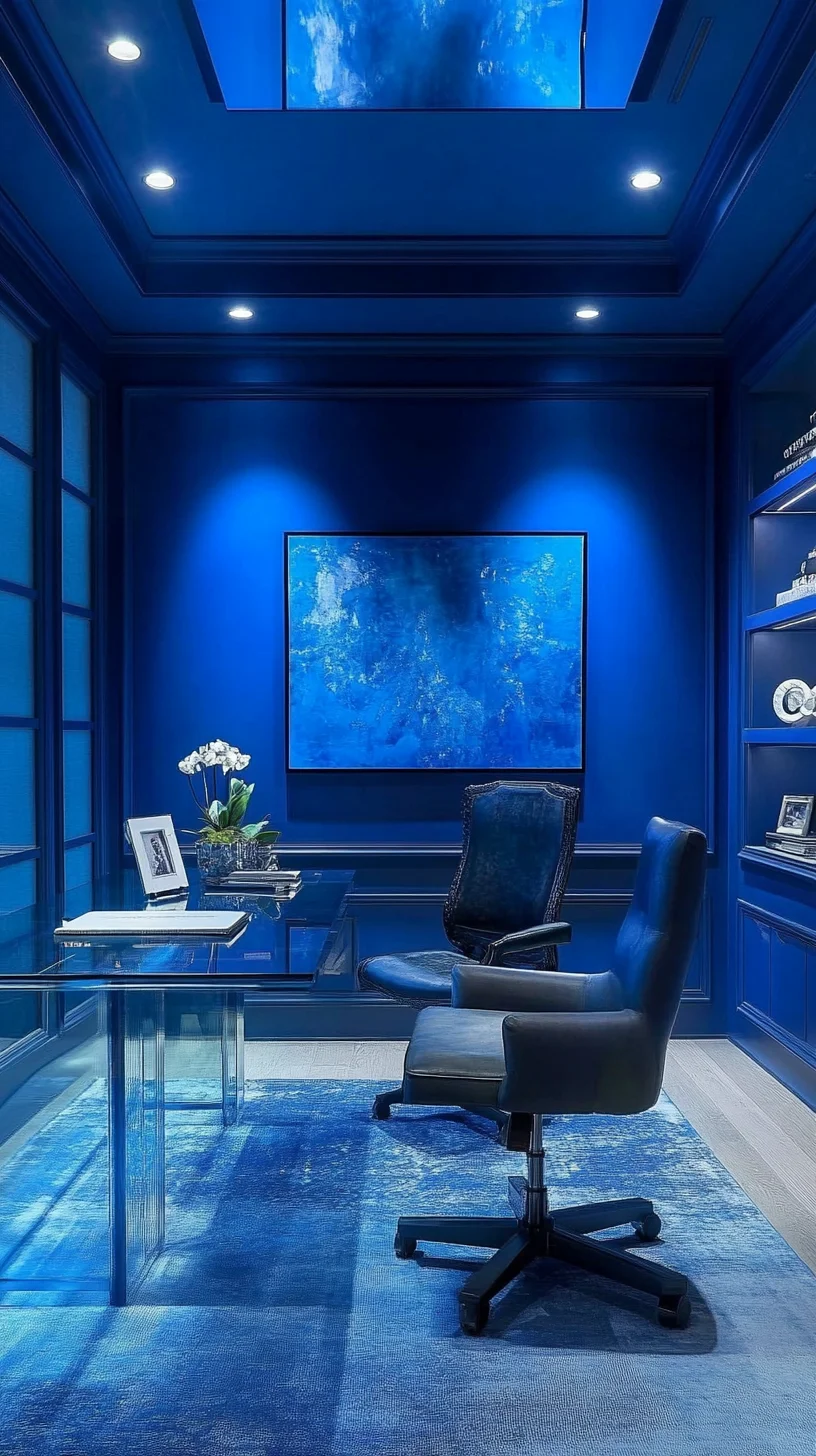 Transform Your Space with Serene Blue: The Ultimate Home Office Inspiration