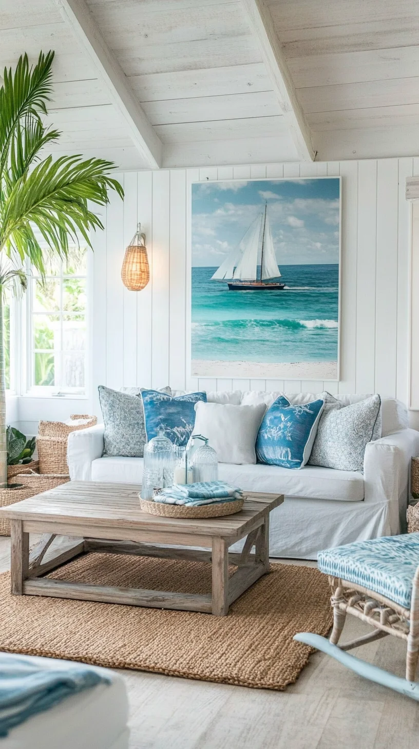 Transform Your Space with Serene Coastal Vibes: A Living Room Oasis