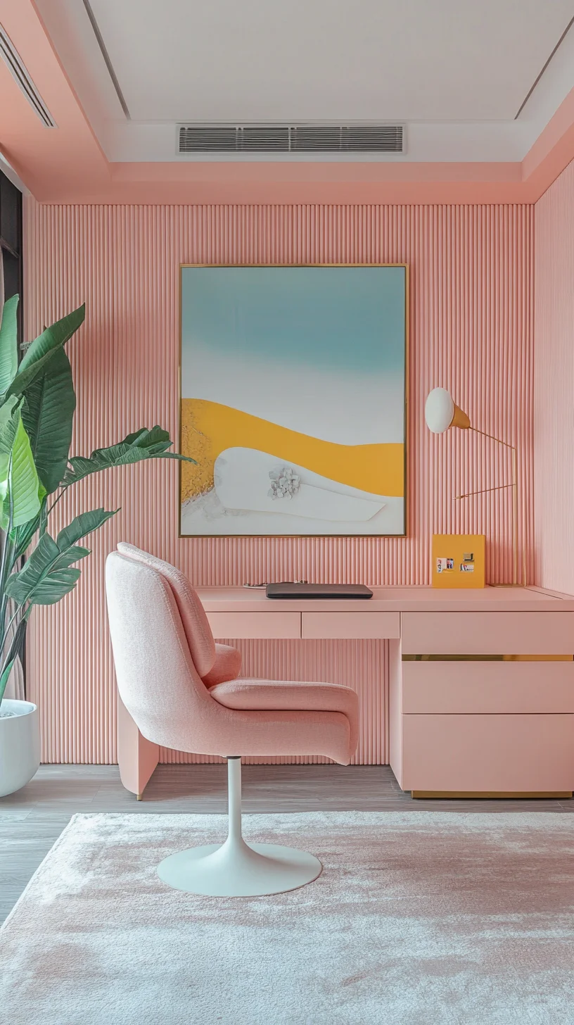 Transform Your Space with Soft Coral Elegance: A Guide to Chic Home Office Design