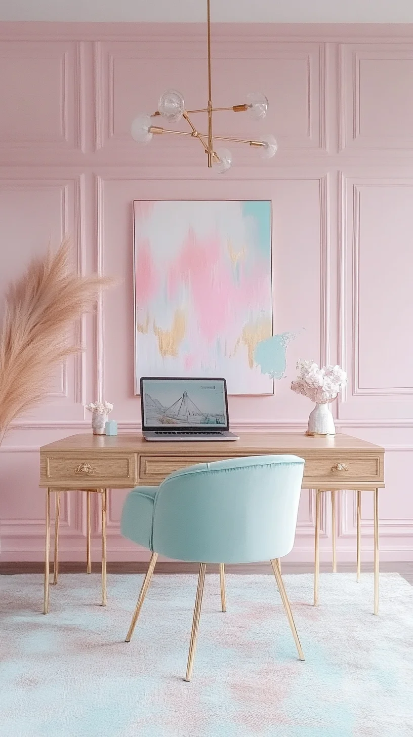 Transform Your Workspace: Chic Pastel Aesthetic for a Productive Vibe