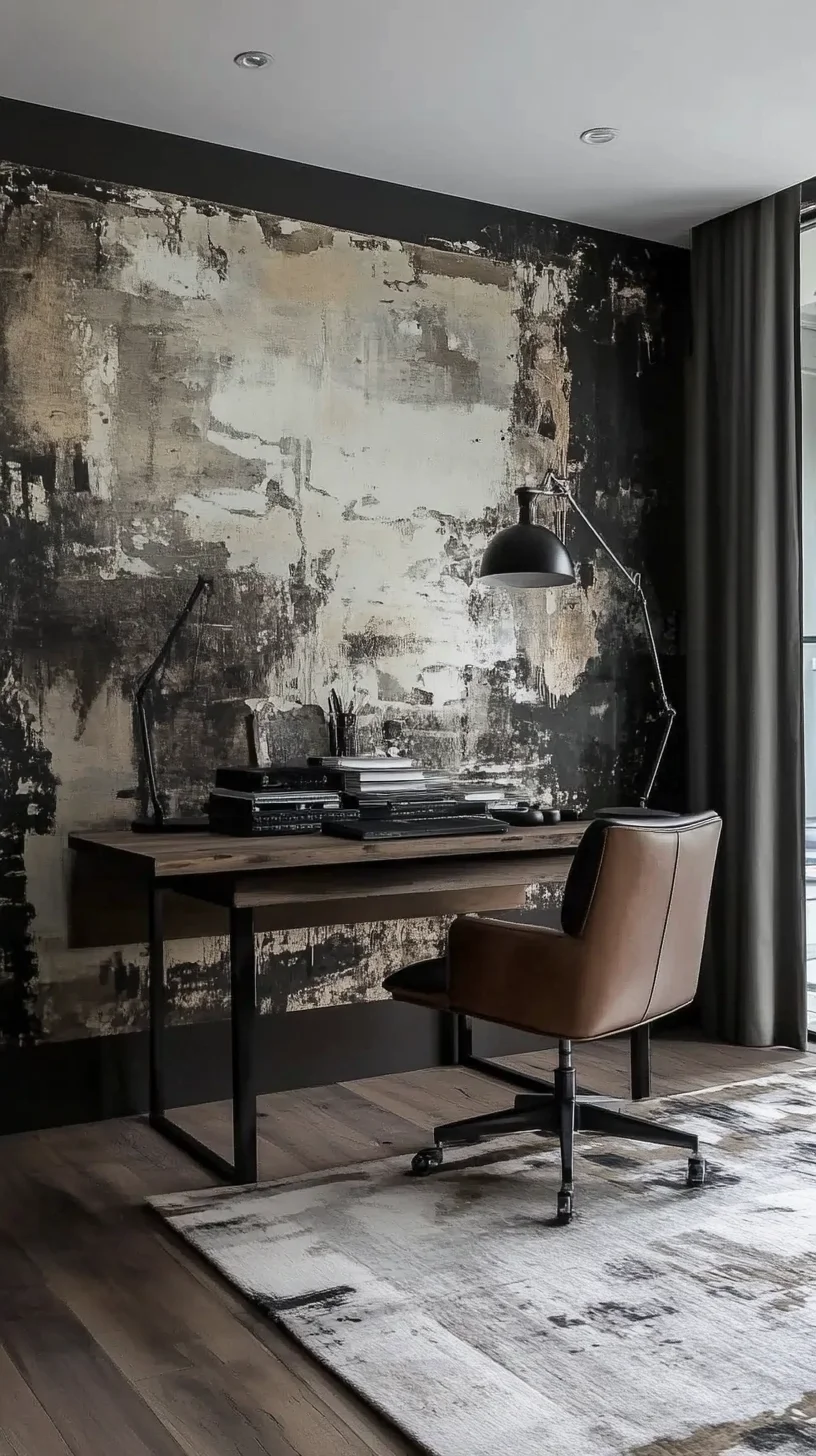 Transform Your Workspace: Embrace Bold Textures with a Modern Rustic Elegance