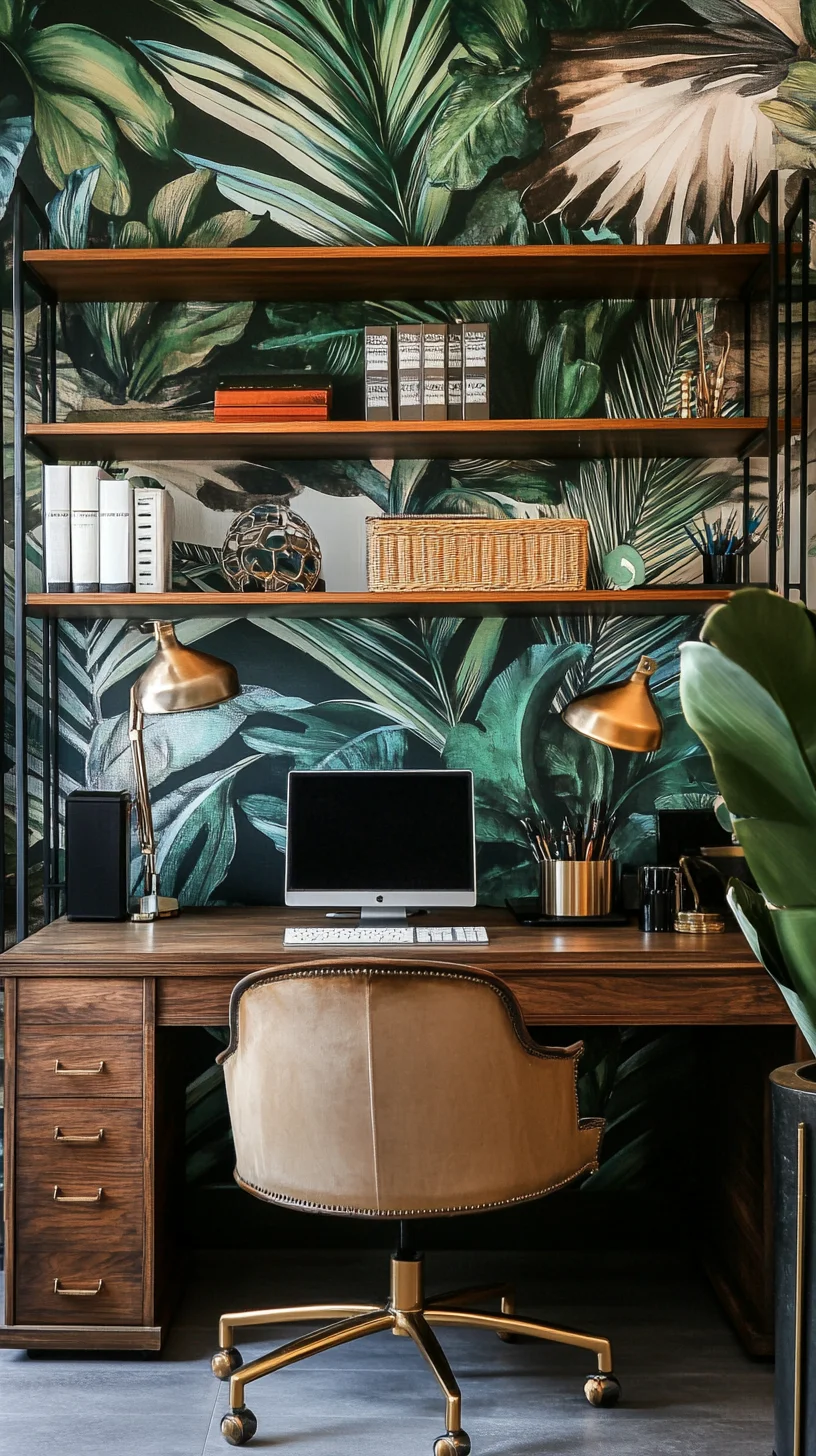 Transform Your Workspace: Embrace Lush Greenery with Chic Tropical Decor