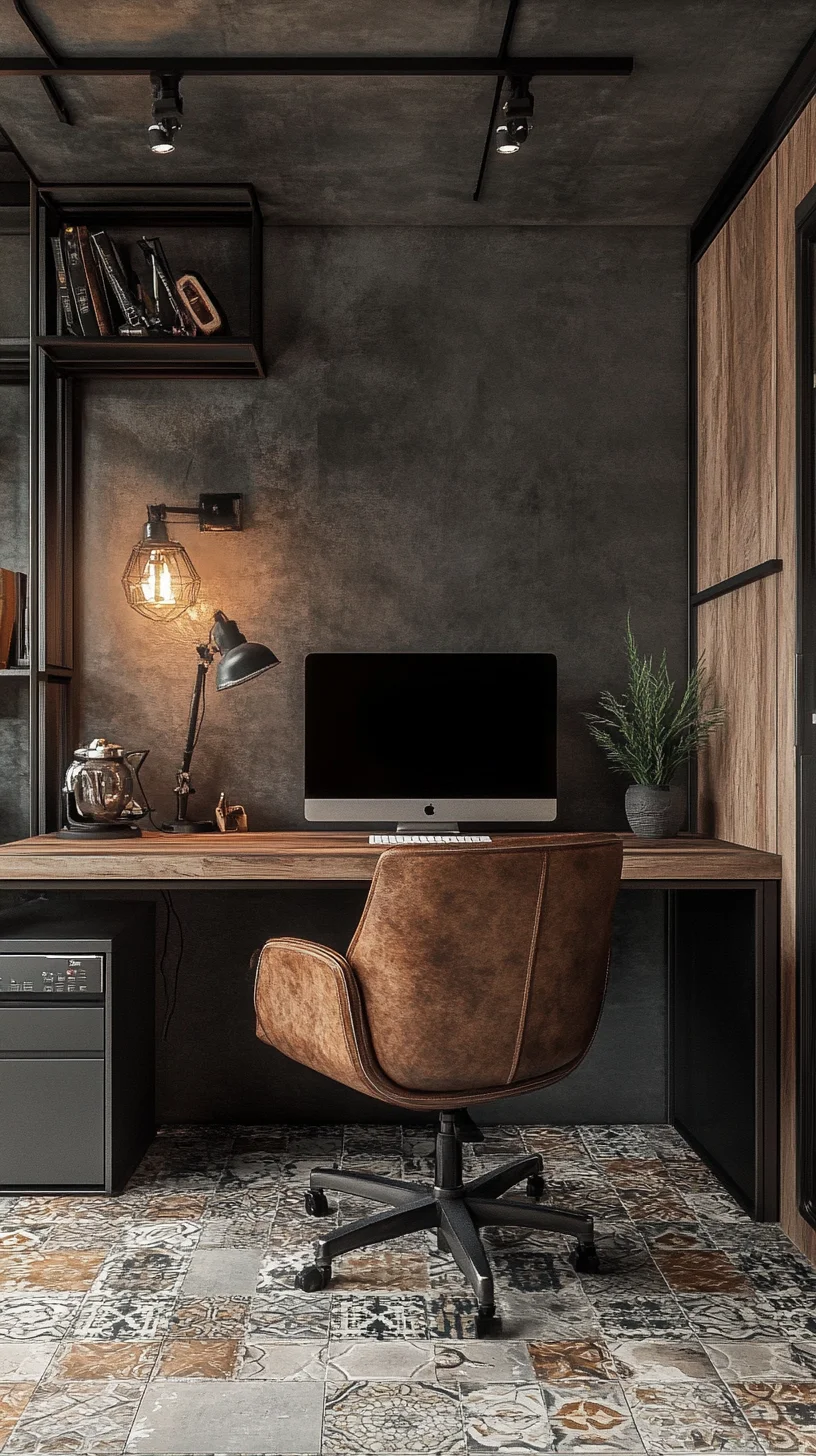 Transform Your Workspace: Modern Industrial Chic with Cozy Touches