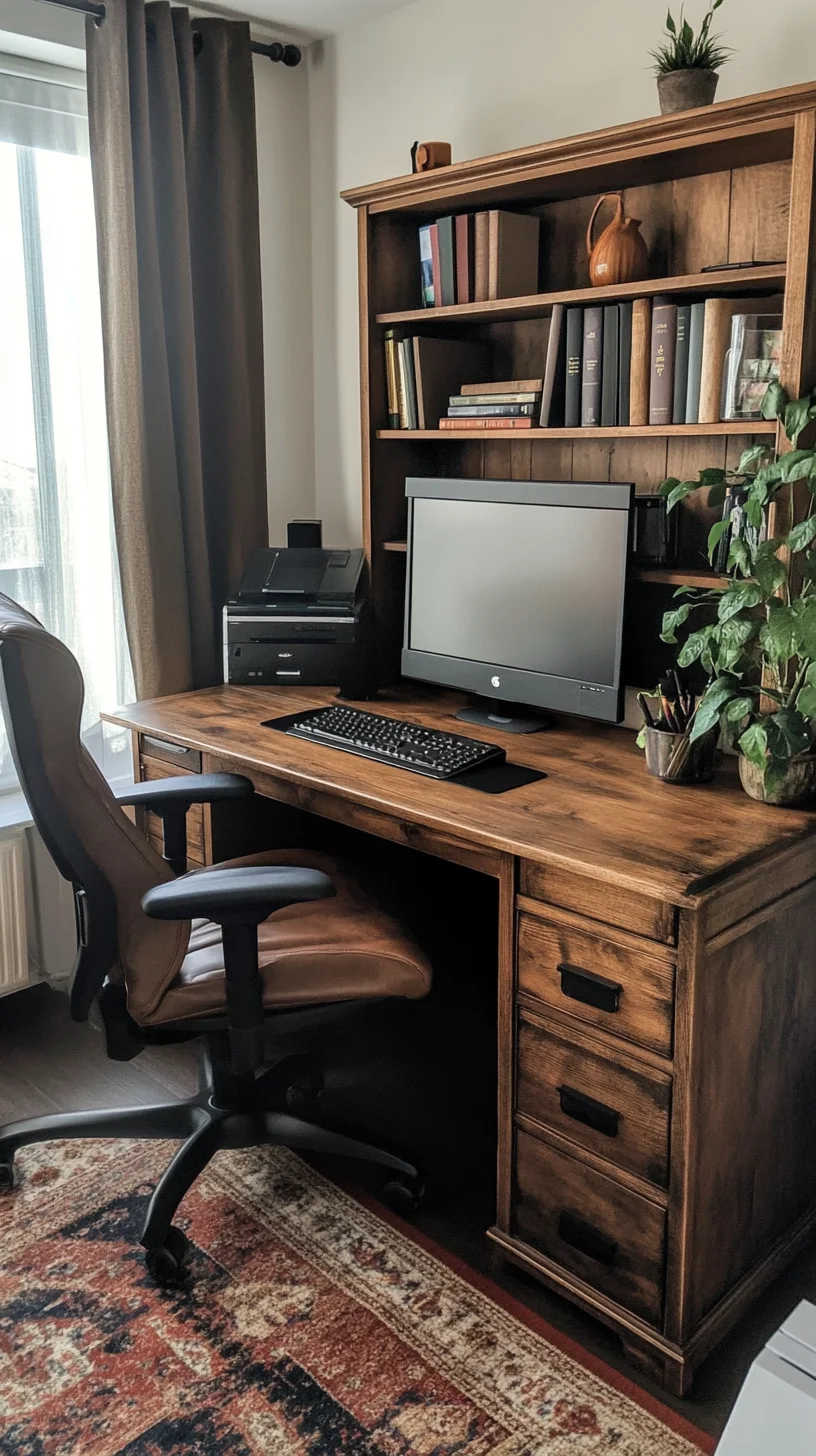 Transform Your Workspace: Rustic Home Office Chic for Ultimate Comfort and Productivity