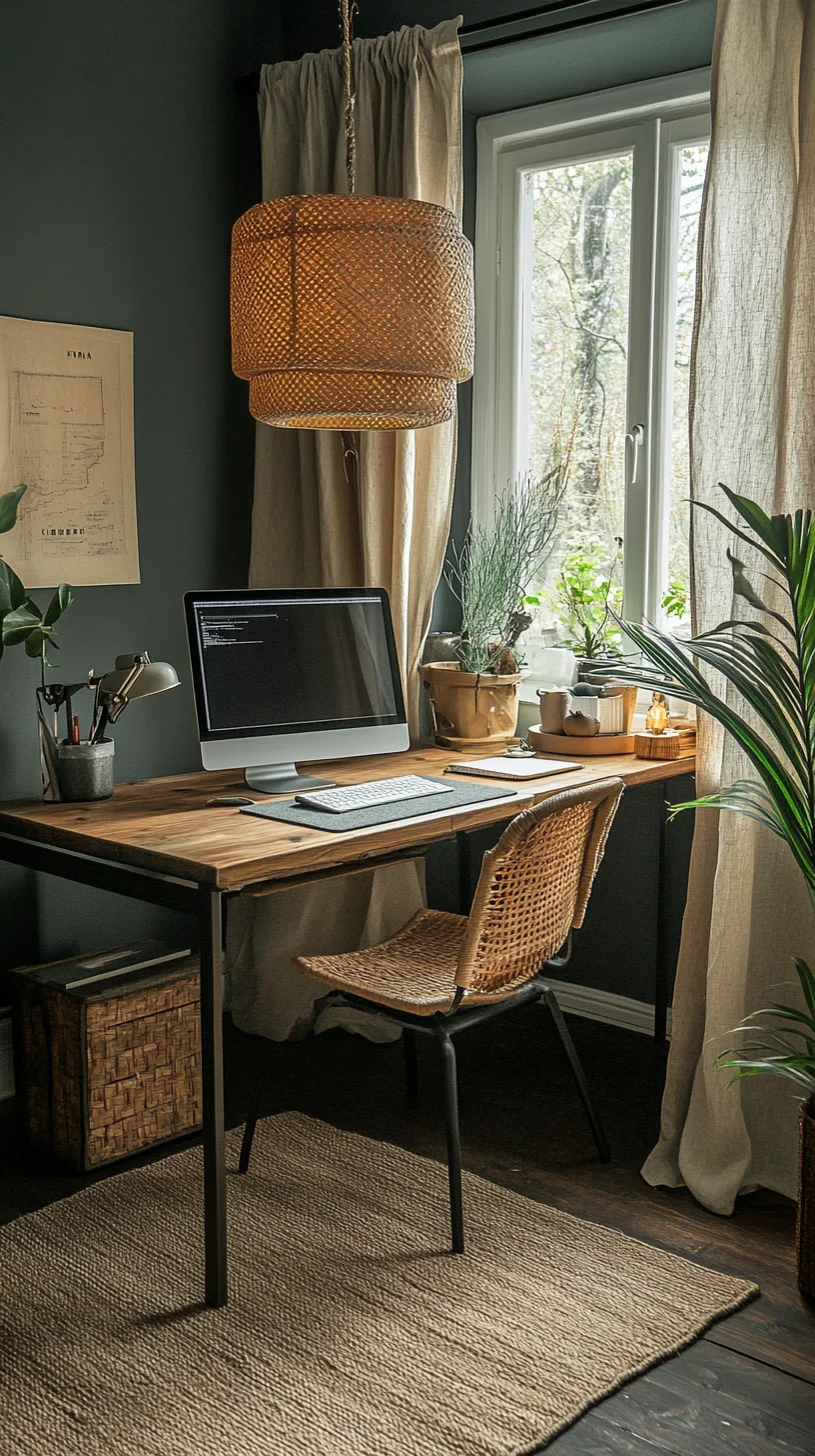 Transform Your Workspace with Cozy Bohemian Vibes