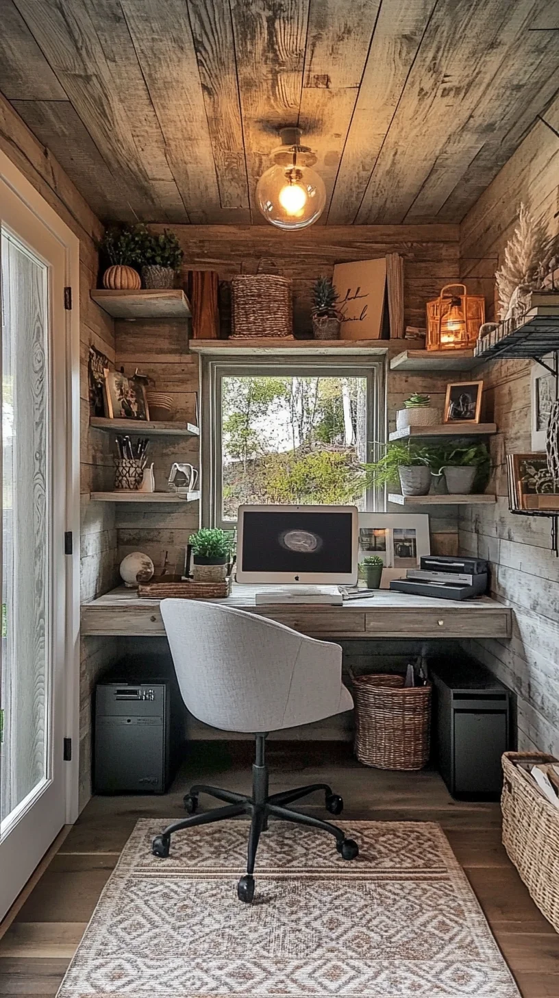 Transform Your Workspace with Cozy Rustic Elegance