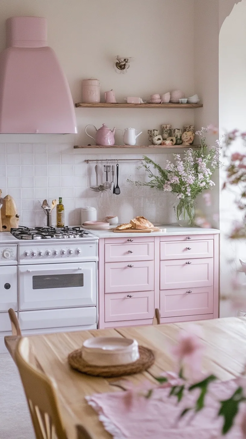 Whimsical Pink Palette: Create a Cozy and Charming Kitchen Retreat